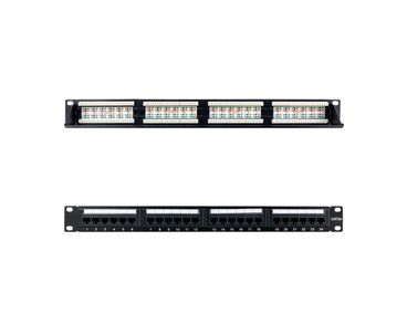 PATCH PANEL 24 PORT RJ45 CAT.6A UTP 19" 1U DUAL IDC NANOCABLE