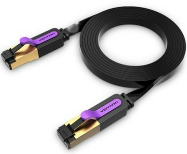 CABLE DE RED LATIGUILLO RJ45 CAT.7 STP AWG30 3 M NEGRO VENTION