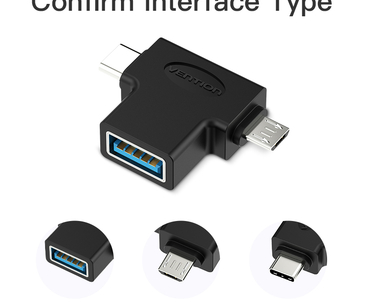 ADAPTADOR 3.0 USB-C/M A MICRO USB-A/M NEGRO VENTION