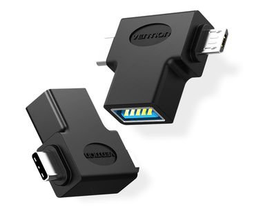 ADAPTADOR 3.0 USB-C/M A MICRO USB-A/M NEGRO VENTION