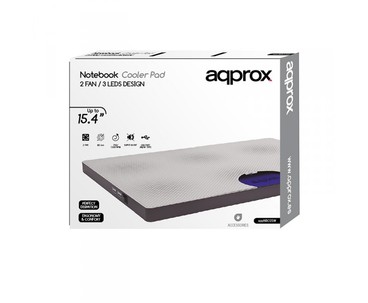 LAPTOP COOLER PAD 2 FAN/2USB WHITE APPROX