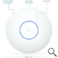 UBIQUITI WIRELESS ACCESS POINT U7-LITE WIFI7 PoE TECHO/PARED